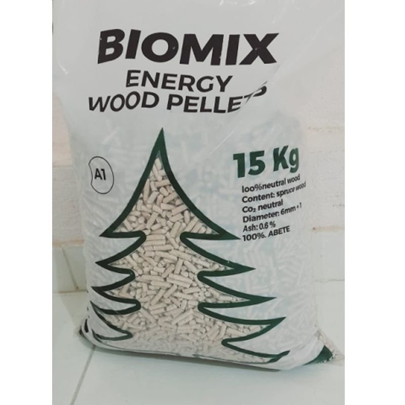 Biomix wood pellet 15 kg bag